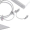925 Sterling Silver Heart Zircon Safety Chain For Diy Bracelets & Necklaces
