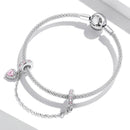 925 Sterling Silver Heart Zircon Safety Chain For Diy Bracelets & Necklaces
