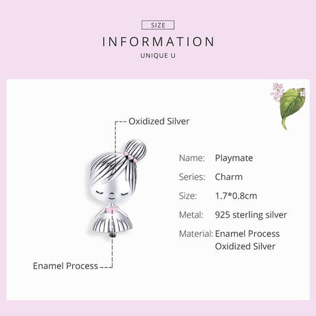 925 Sterling Silver Beaded Bracelet For Girls Diy Accessory