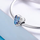 925 Sterling Silver Butterfly Flower Beads For Diy Bracelets & Necklaces