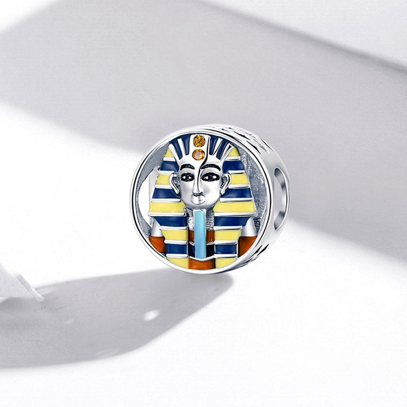 925 Sterling Silver Egyptian Pharaoh Beads For Diy Bracelets & Necklaces