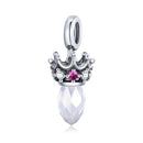 925 Sterling Silver Ornate Crown Pendant For Diy Bracelets & Necklaces