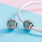 925 Sterling Silver Green Clover Bead For Diy Bracelets