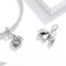 925 Sterling Silver Smiling Sunflower Pendant For Diy Bracelets & Necklaces