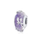 925 Sterling Silver Flower Purple Glass Bead Bracelet / Necklace Set