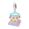 925 Sterling Silver Cherry Cake Pendant For Bracelet Or Necklace