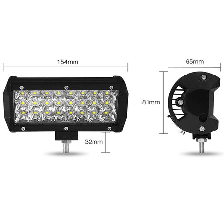 7 Inch 18W 1800Lm 3 Row Led Strip Light Working Refit Off - Road Vehicle Lamp Roof Strip Light