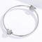 925 Sterling Silver Heart Footprint Beads For Diy Bracelets