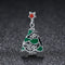 925 Sterling Silver Christmas Tree Bead Pendant For Diy Bracelets & Necklaces