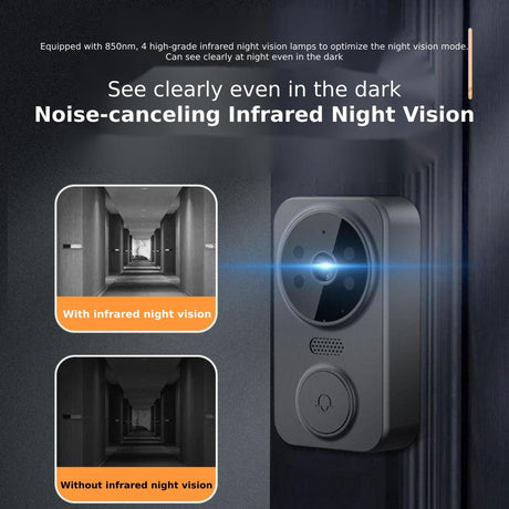 2.4G Wireless Doorbell With 4.3 Ips Screen And Night Vision Camera