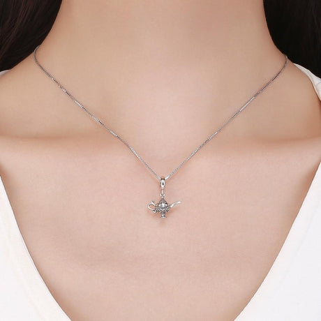 925 Sterling Silver Beaded Magic Lamp Bracelet Charm