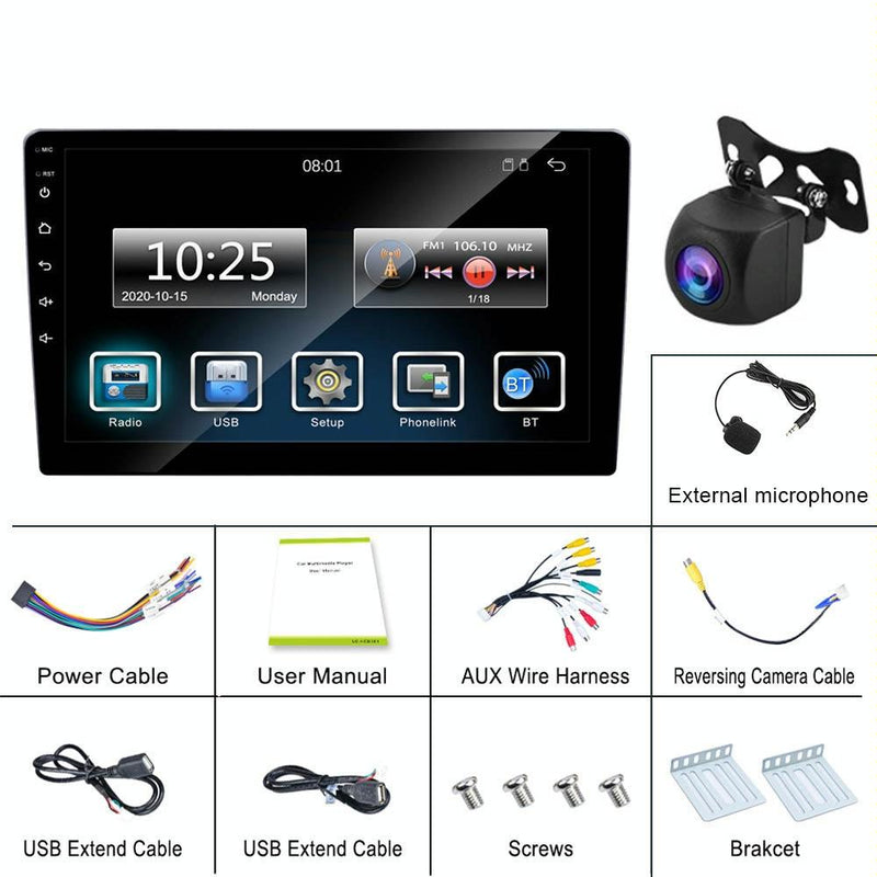 7 Inch Carplay Car Mp5 Player + Ahd Camera - Standard