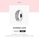 925 Sterling Silver Sparkling Love Beads For Diy Bracelets & Necklaces