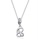 925 Sterling Silver Personalized Letter Pendant For Diy Bracelets And Necklaces Style - E