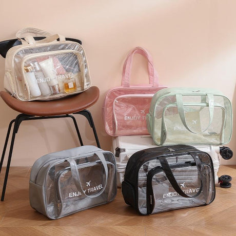 Beige Waterproof Beach Bag For Toiletries Cosmetics L For Swimming Travel - Beige No Shoe Warehouse