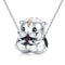 925 Sterling Silver Hamster Bead Bracelet & Necklace Set
