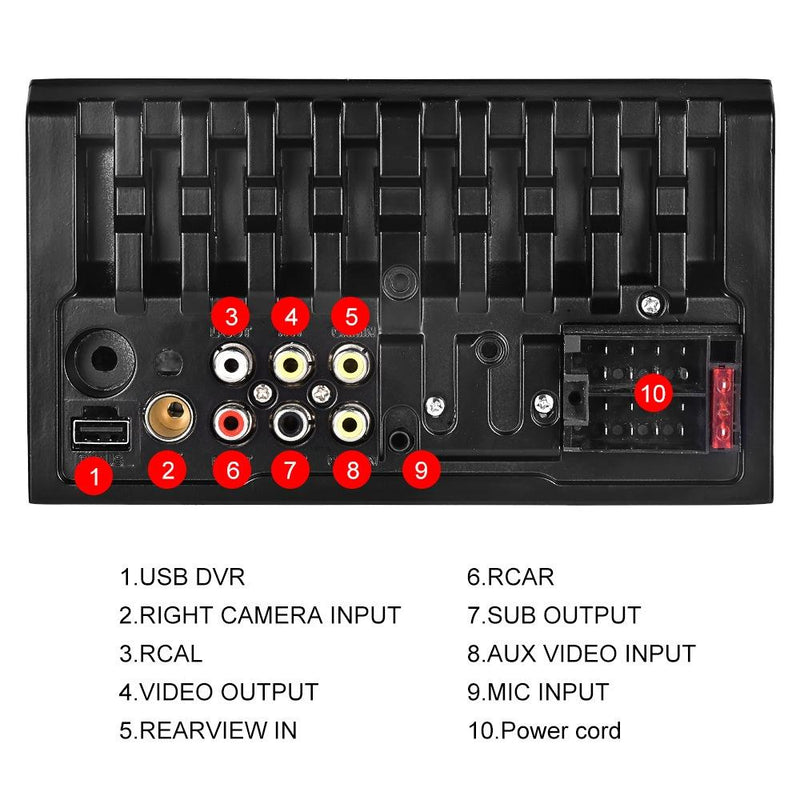 6.2 Inch Dual Spindle Hd Car Mp5 Player + Ahd Camera