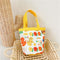 Cartoon Graffiti Bento Bag - Cute Canvas Handbag - Model 1 Yellow