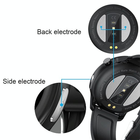 1.3 Inch Heart Rate Smart Watch Brown Leather