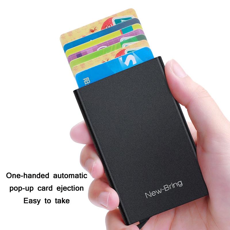 Automatic Pop Up Metal Wallet With Card Holder