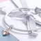 925 Sterling Silver Openable Heart Key Charm For Diy Bracelets
