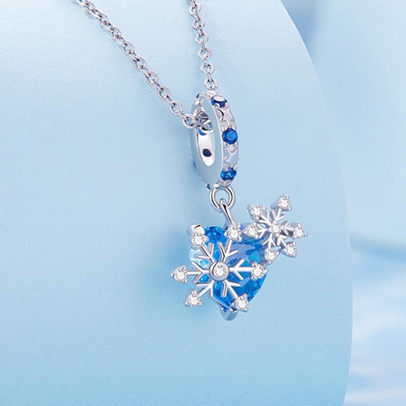 925 Sterling Silver Diy Winter Snowflake Bracelet Bead Set