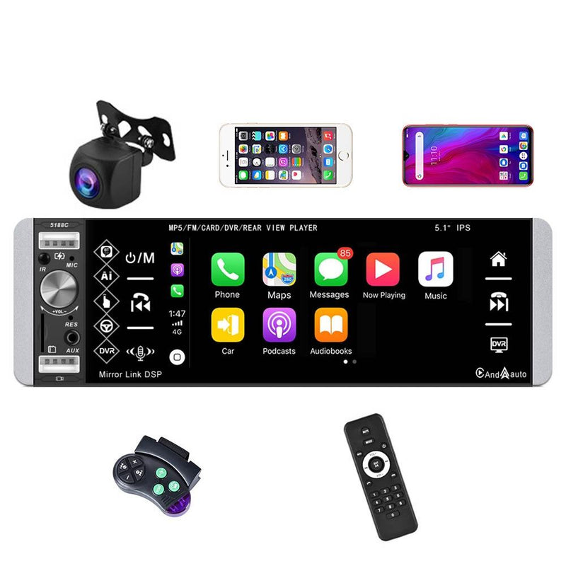 5.1 Inch Ips Capacitive Carplay Player + Ahd Camera - Standard