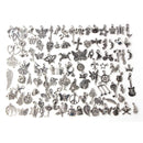 100Pcs Mixed Antique European Bracelet Charms Diy Fashion Jewelry