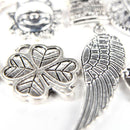 100Pcs Mixed Antique European Bracelet Charms Diy Fashion Jewelry