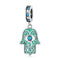 925 Sterling Silver Hand Of Fatima Pendant For Diy Bracelets & Necklaces
