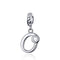 925 Sterling Silver Personalized Letter Pendant For Diy Bracelets & Necklaces Style - O