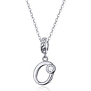 925 Sterling Silver Personalized Letter Pendant For Diy Bracelets & Necklaces Style - O