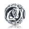 925 Sterling Silver 26 English Letter Beads For Diy Bracelets & Necklaces Style - O