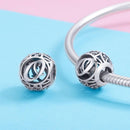 925 Sterling Silver 26 English Letter Beads For Diy Bracelets & Necklaces Style - O