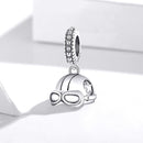 925 Sterling Silver Retro Helmet Pendant For Diy Bracelets & Necklaces