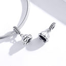 925 Sterling Silver Retro Helmet Pendant For Diy Bracelets & Necklaces