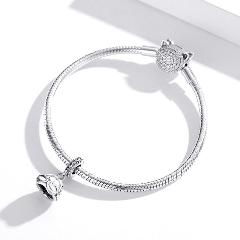 925 Sterling Silver Retro Helmet Pendant For Diy Bracelets & Necklaces