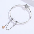 925 Sterling Silver Platinum Plated Clover Safety Chain For Diy Bracelets