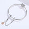 925 Sterling Silver Platinum Plated Clover Safety Chain For Diy Bracelets