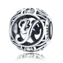 925 Sterling Silver Personalized Letter Beads For Diy Bracelets & Necklaces Style - Y