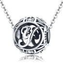 925 Sterling Silver Personalized Letter Beads For Diy Bracelets & Necklaces Style - Y