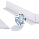 925 Sterling Silver Sparkling Snowflake Beads For Diy Bracelets & Necklaces