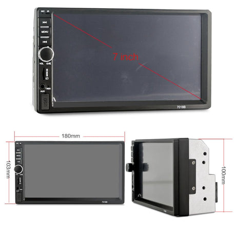 7 Inch Hd Touch Car Radio W / Bluetooth Remote Rearview Camera 6800 Module Fm / Tf / Usb