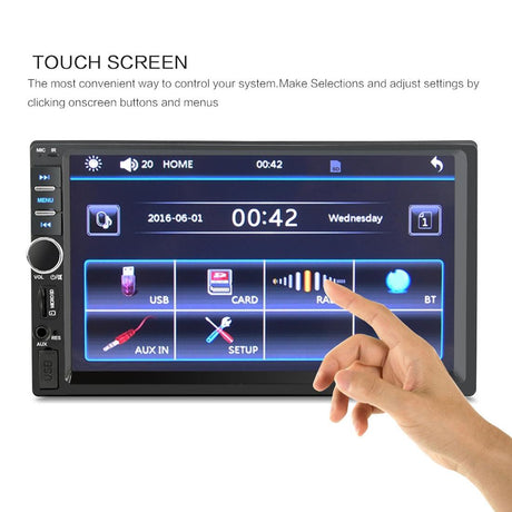 7 Inch Hd Touch Car Radio W / Bluetooth Remote Rearview Camera 6800 Module Fm / Tf / Usb