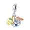925 Sterling Silver Feather Pendant For Diy Bracelets & Necklaces
