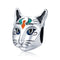 925 Sterling Silver Egyptian Cat God Bead For Diy Bracelet / Necklace