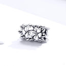 925 Sterling Silver Flower Bead Bracelet & Necklace Set