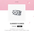 925 Sterling Silver Flower Bead Bracelet & Necklace Set