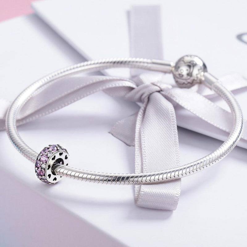 925 Sterling Silver Heartbeat Bead Pendant For Diy Bracelets And Necklaces