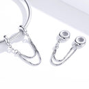 925 Sterling Silver Simple Safety Chain For Diy Bracelets